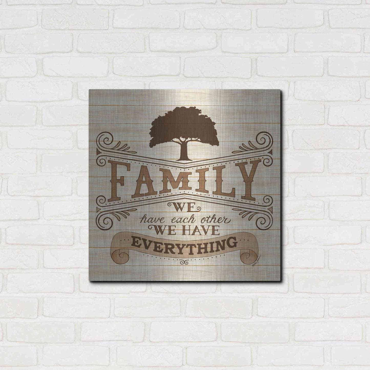 Luxe Metal Art 'Family' by Deb Strain, Metal Wall Art,24x24