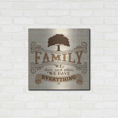 Luxe Metal Art 'Family' by Deb Strain, Metal Wall Art,24x24