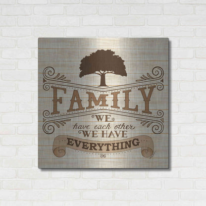 Luxe Metal Art 'Family' by Deb Strain, Metal Wall Art,36x36