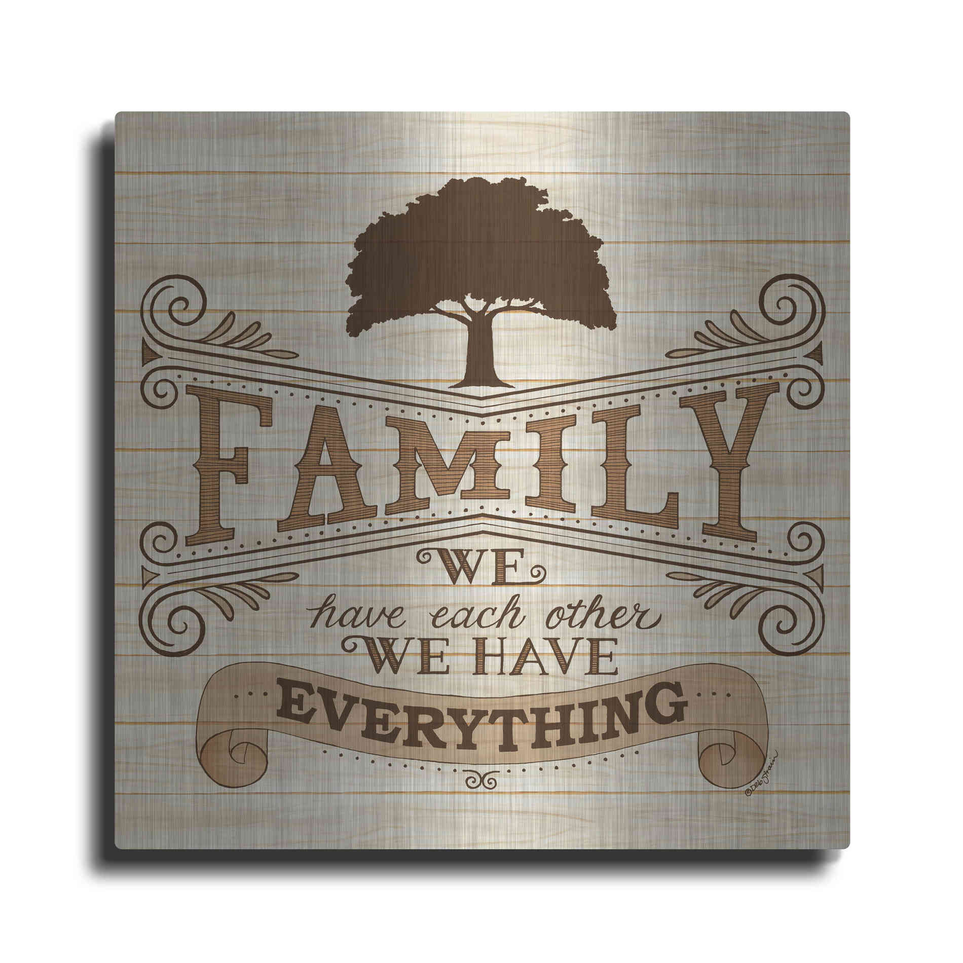 Luxe Metal Art 'Family' by Deb Strain, Metal Wall Art