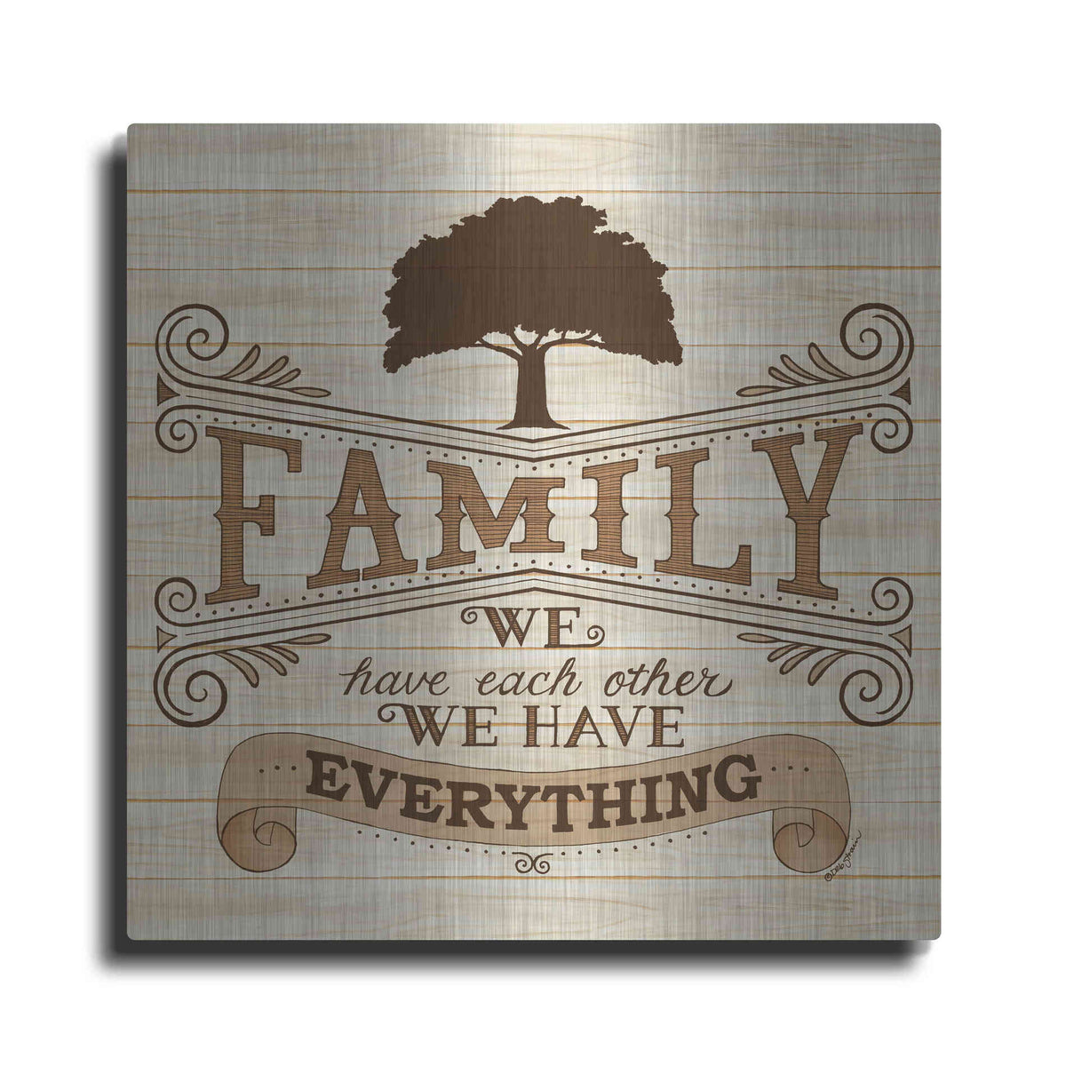Luxe Metal Art 'Family' by Deb Strain, Metal Wall Art