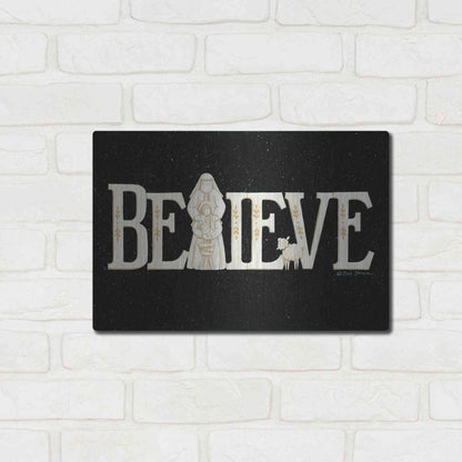 Luxe Metal Art 'Believe' by Deb Strain, Metal Wall Art,16x12