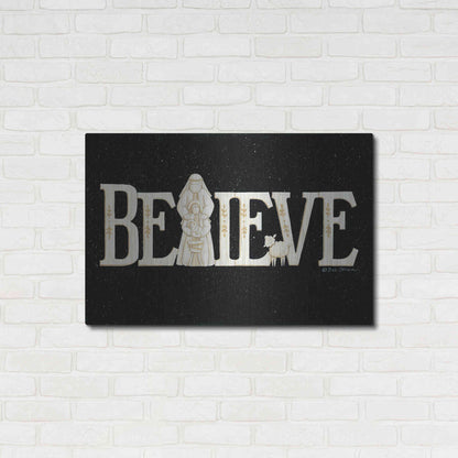 Luxe Metal Art 'Believe' by Deb Strain, Metal Wall Art,36x24