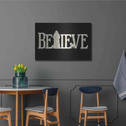 Luxe Metal Art 'Believe' by Deb Strain, Metal Wall Art,36x24