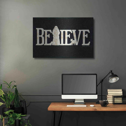 Luxe Metal Art 'Believe' by Deb Strain, Metal Wall Art,36x24