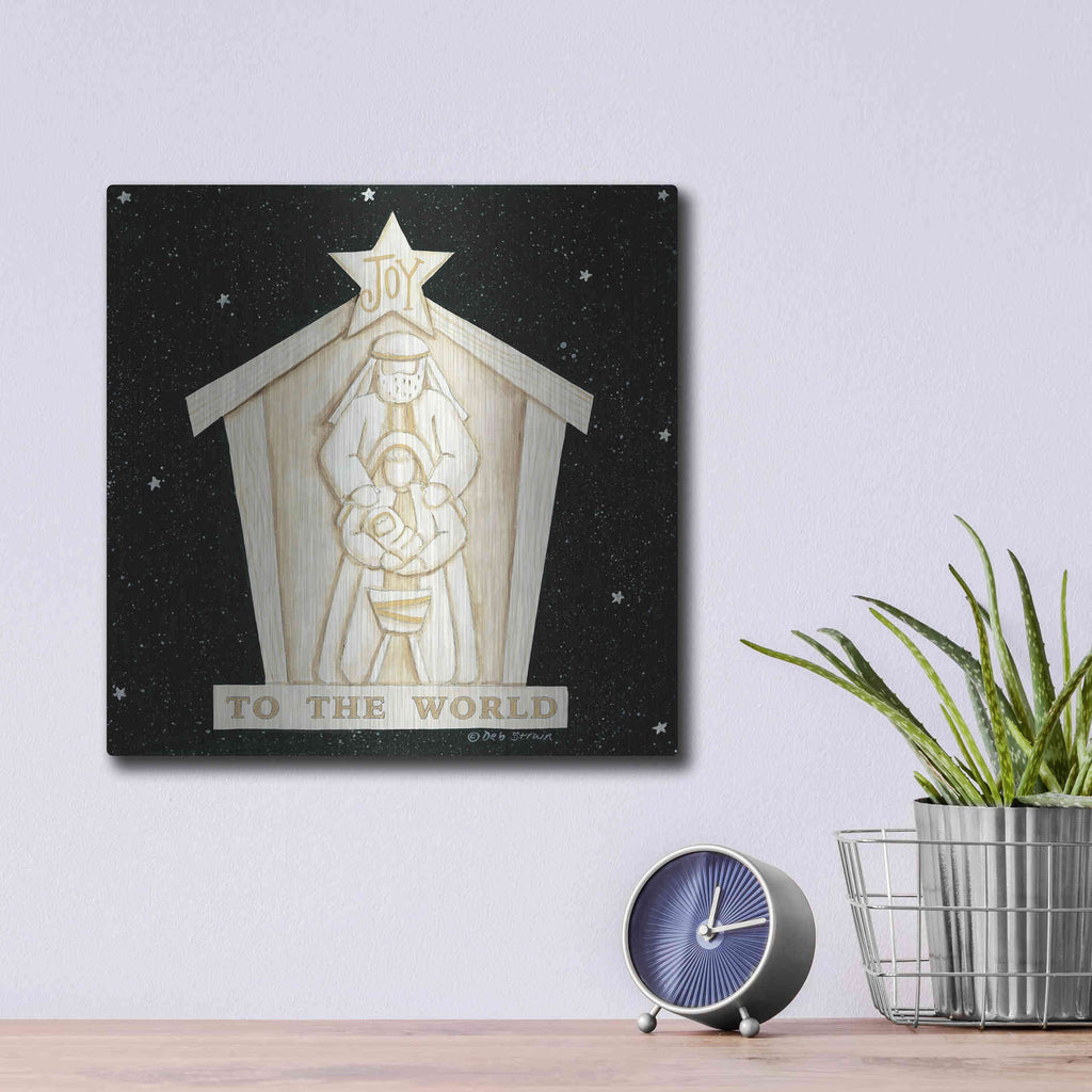 Luxe Metal Art 'Joy Manger' by Deb Strain, Metal Wall Art,12x12