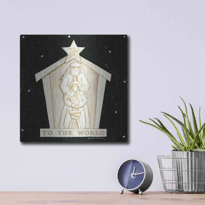 Luxe Metal Art 'Joy Manger' by Deb Strain, Metal Wall Art,12x12