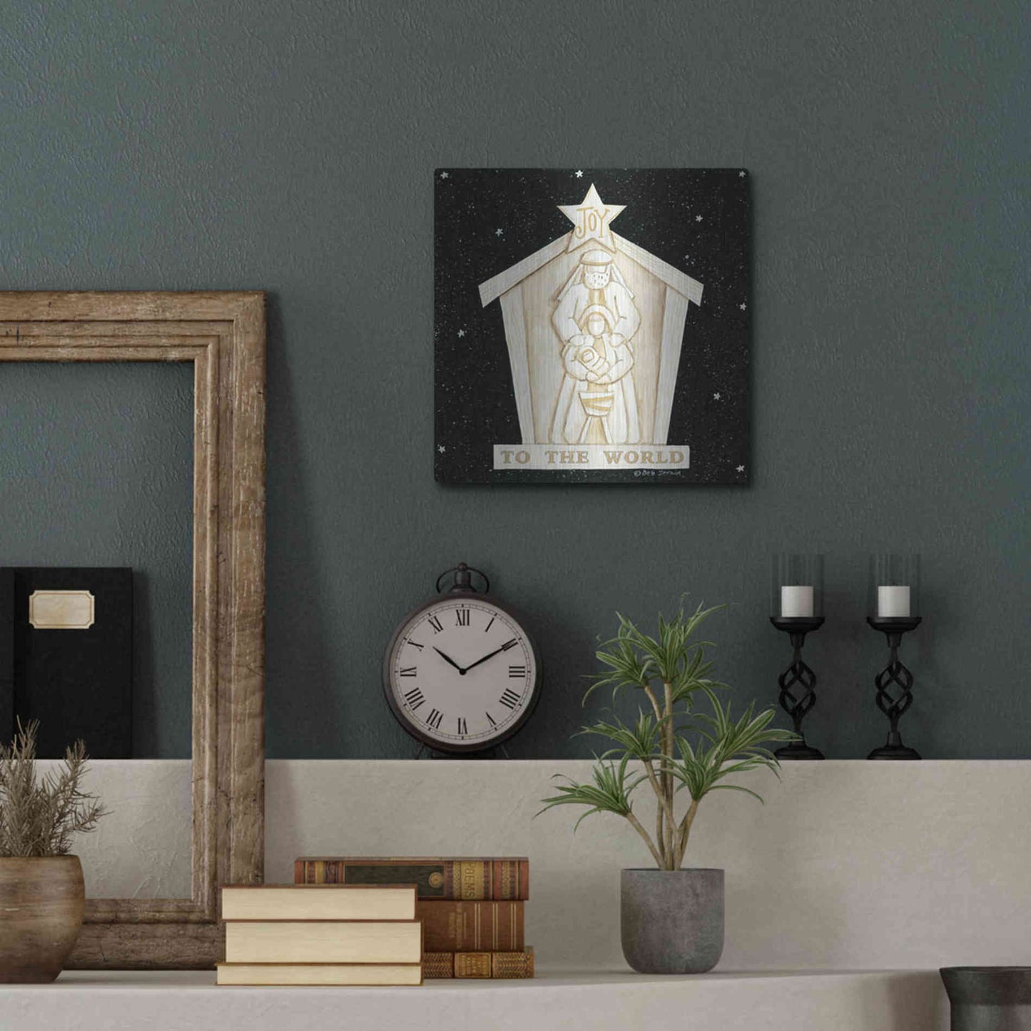 Luxe Metal Art 'Joy Manger' by Deb Strain, Metal Wall Art,12x12