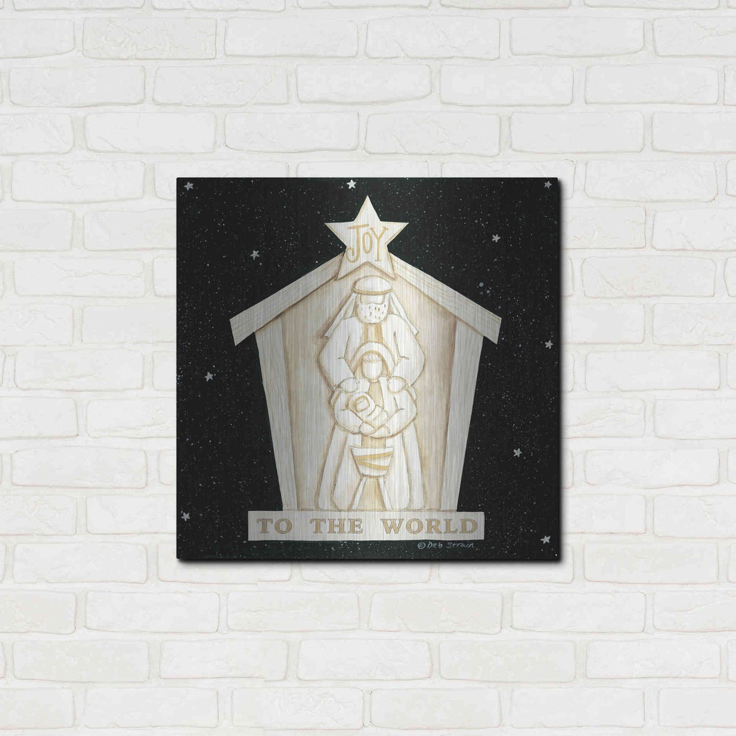 Luxe Metal Art 'Joy Manger' by Deb Strain, Metal Wall Art,24x24