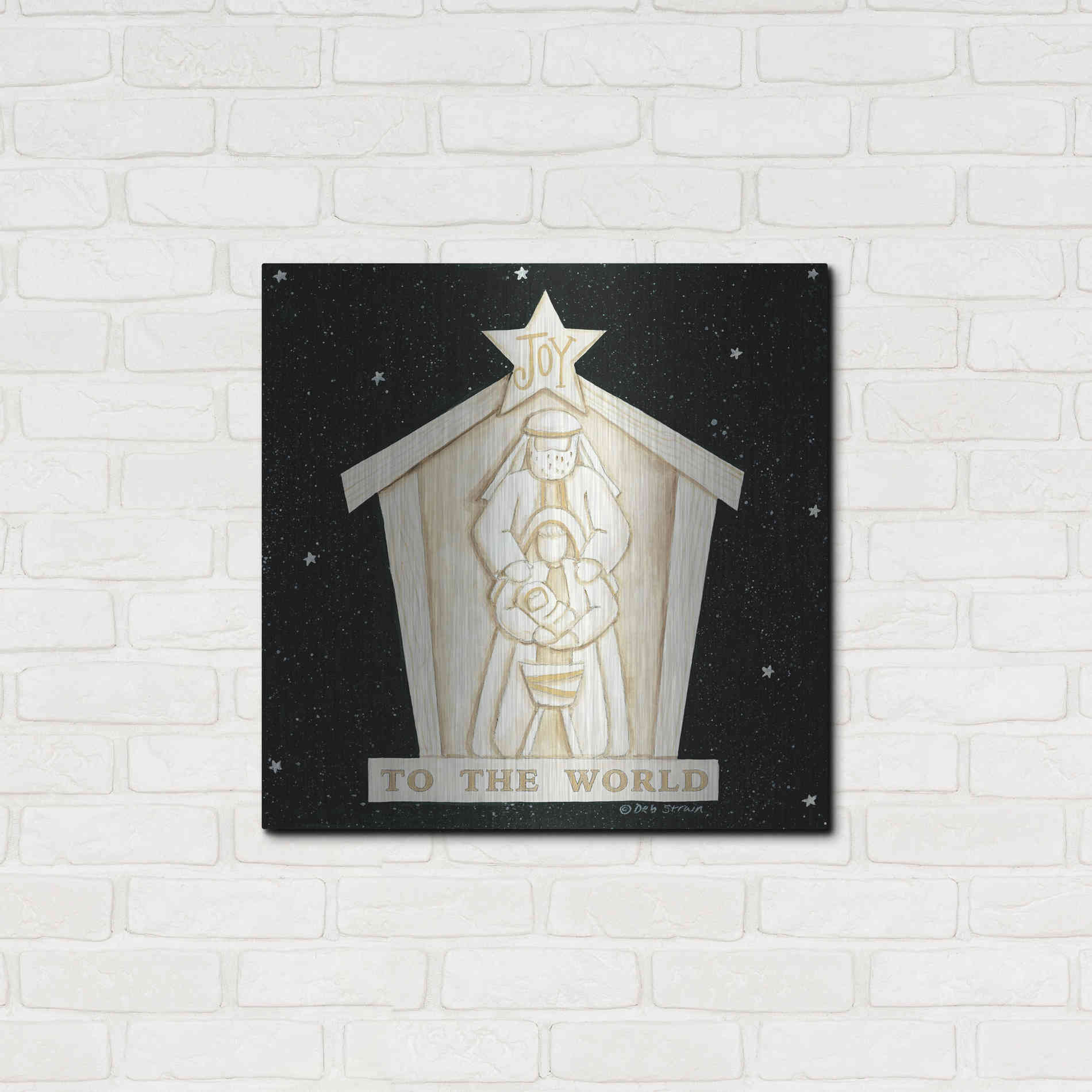 Luxe Metal Art 'Joy Manger' by Deb Strain, Metal Wall Art,24x24