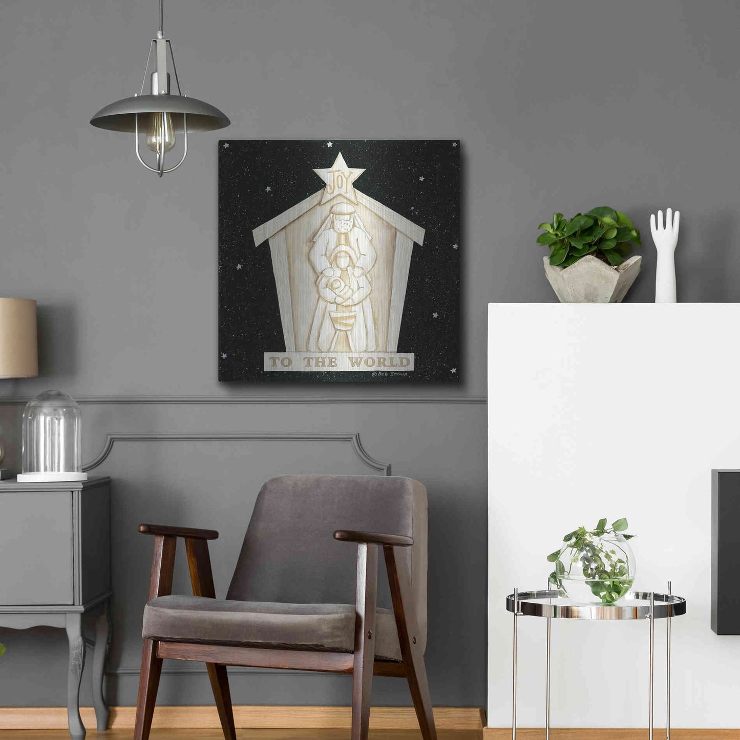 Luxe Metal Art 'Joy Manger' by Deb Strain, Metal Wall Art,24x24