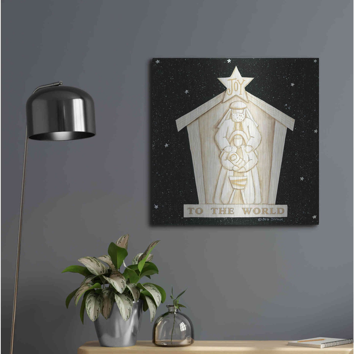 Luxe Metal Art 'Joy Manger' by Deb Strain, Metal Wall Art,24x24