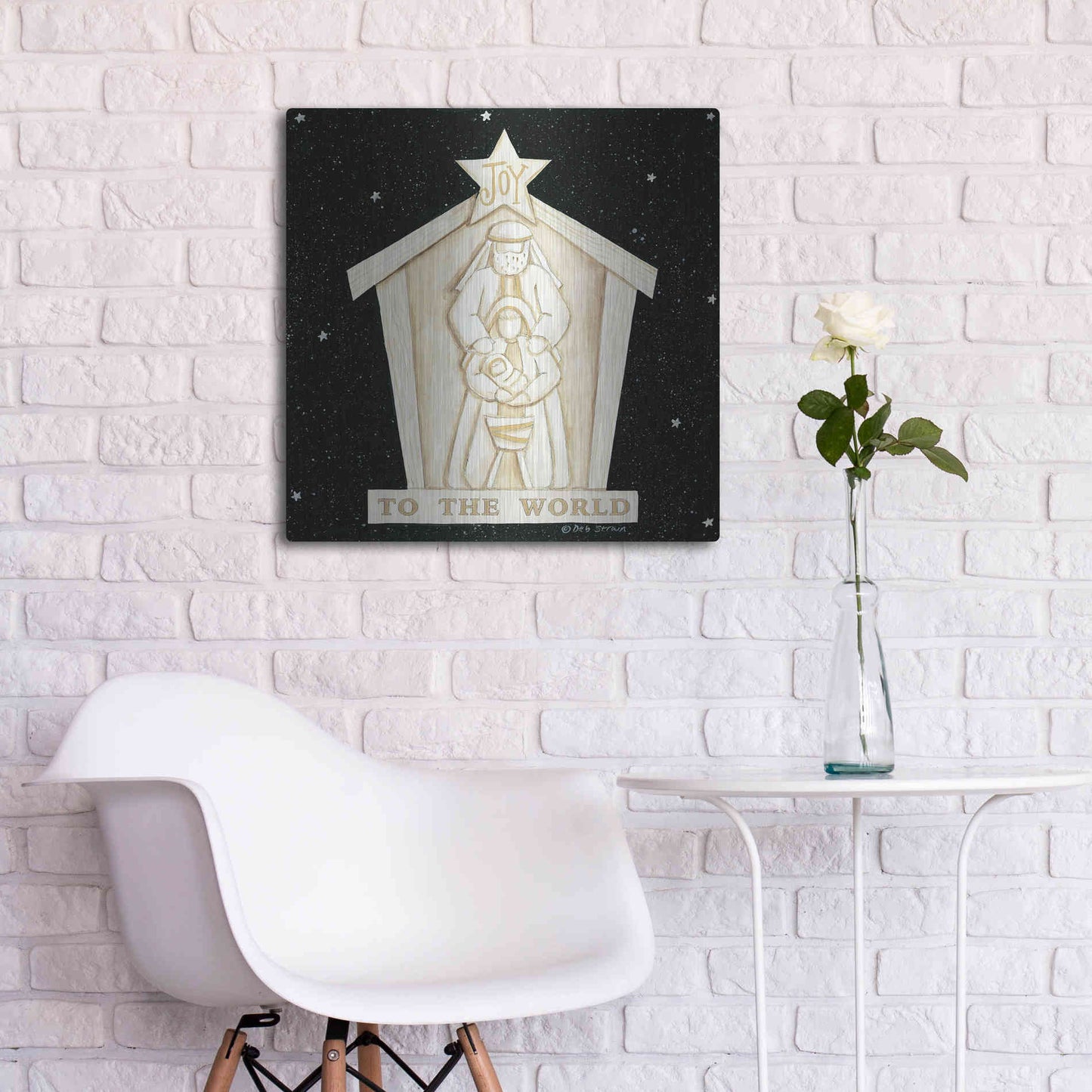 Luxe Metal Art 'Joy Manger' by Deb Strain, Metal Wall Art,24x24