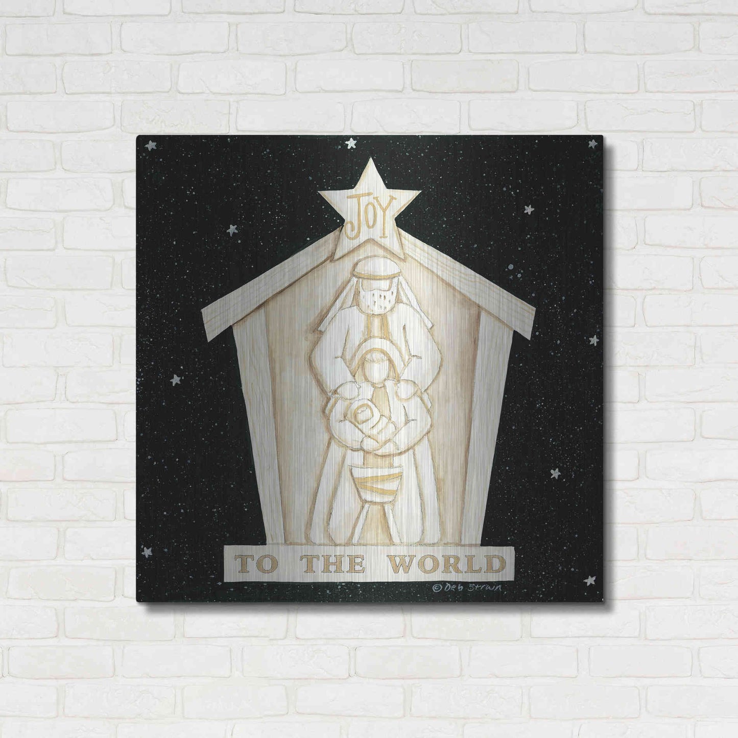 Luxe Metal Art 'Joy Manger' by Deb Strain, Metal Wall Art,36x36