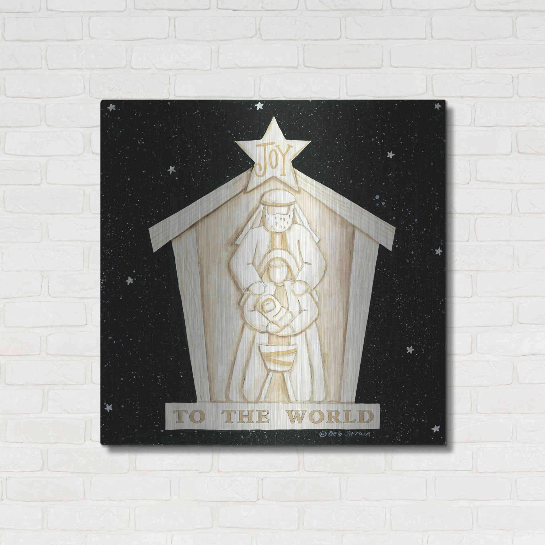 Luxe Metal Art 'Joy Manger' by Deb Strain, Metal Wall Art,36x36