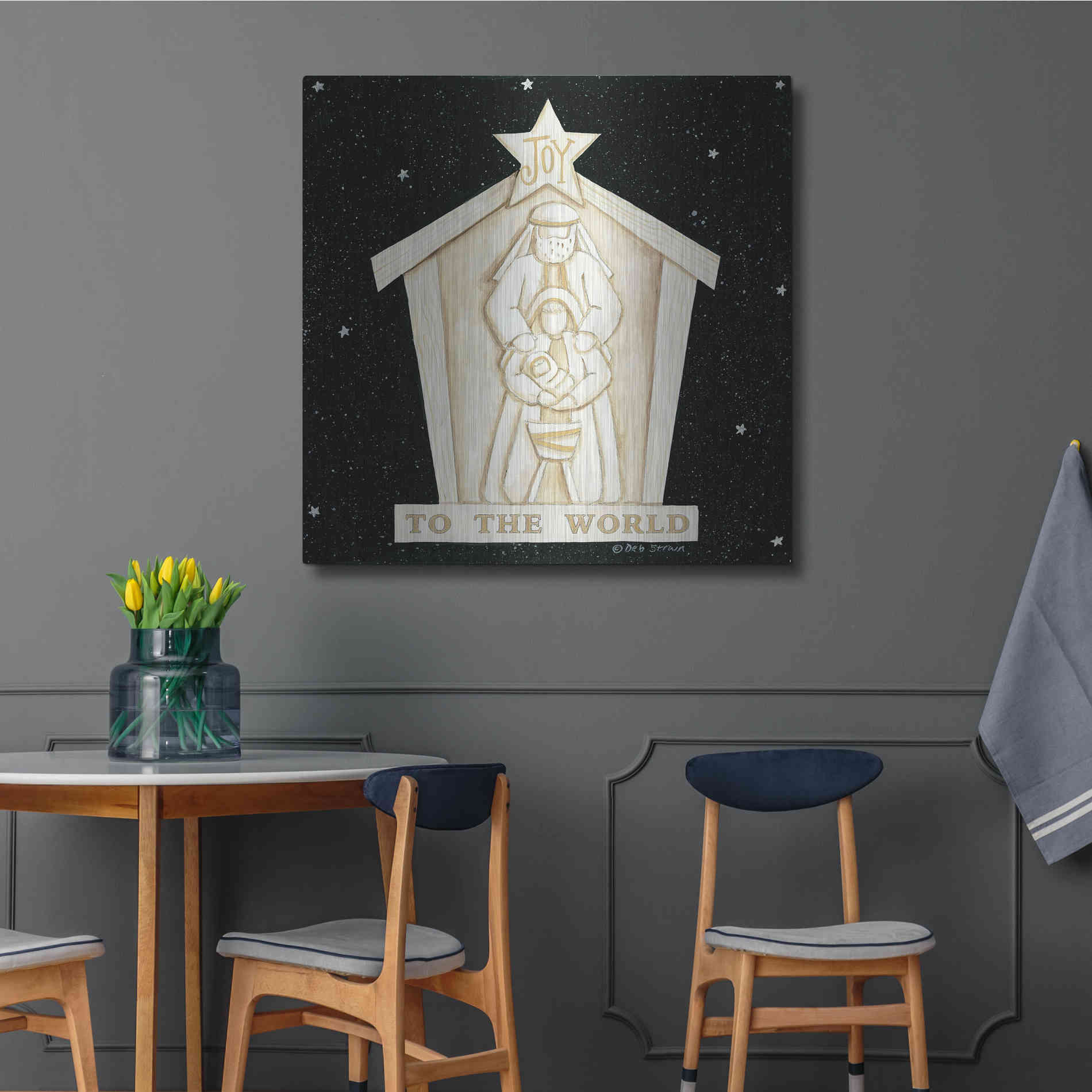 Luxe Metal Art 'Joy Manger' by Deb Strain, Metal Wall Art,36x36