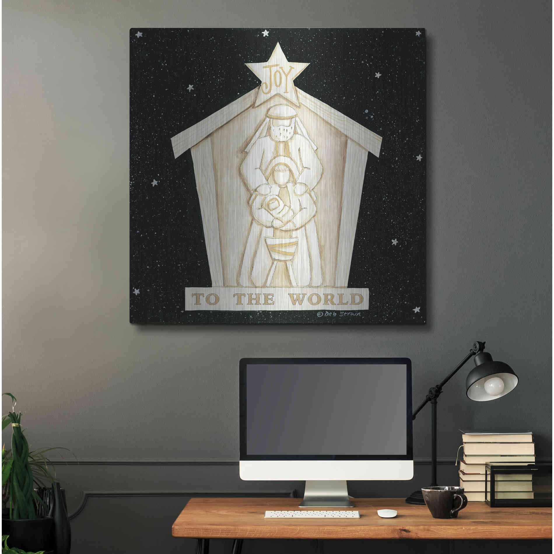 Luxe Metal Art 'Joy Manger' by Deb Strain, Metal Wall Art,36x36