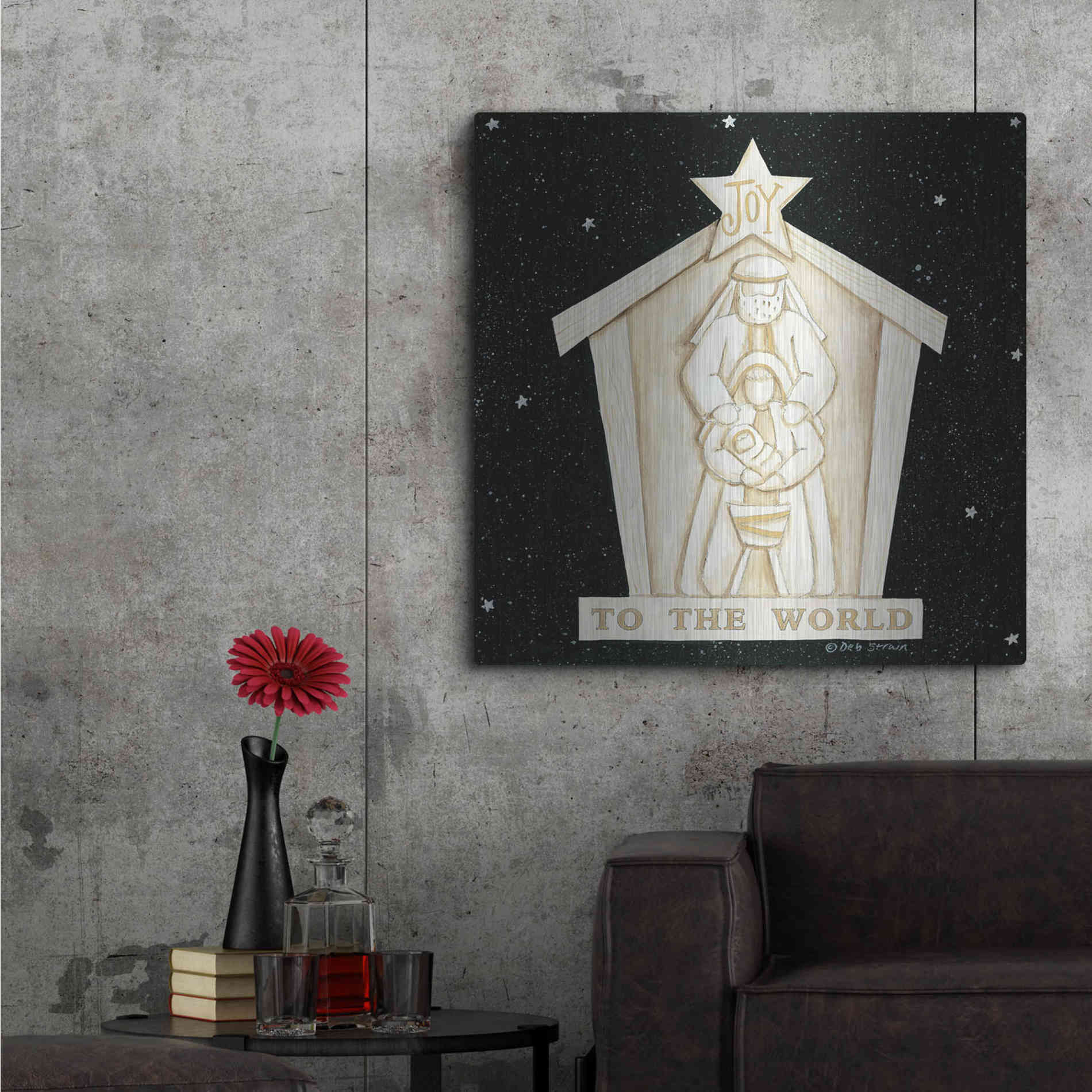 Luxe Metal Art 'Joy Manger' by Deb Strain, Metal Wall Art,36x36