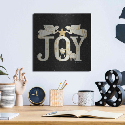 Luxe Metal Art 'Joy Angels' by Deb Strain, Metal Wall Art,12x12