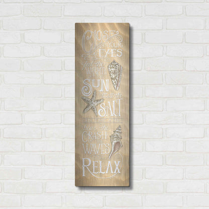 Luxe Metal Art 'Close Your Eyes' by Deb Strain, Metal Wall Art,12x36