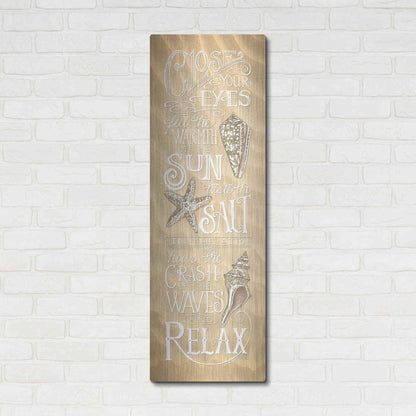 Luxe Metal Art 'Close Your Eyes' by Deb Strain, Metal Wall Art,16x48