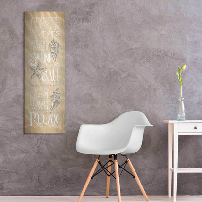 Luxe Metal Art 'Close Your Eyes' by Deb Strain, Metal Wall Art,16x48