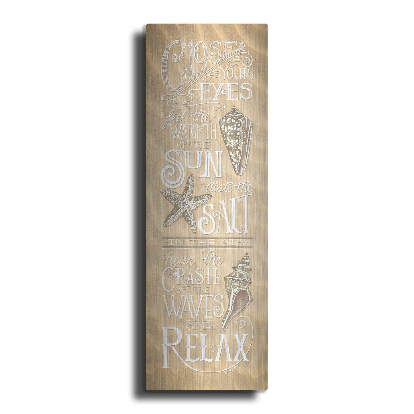 Luxe Metal Art 'Close Your Eyes' by Deb Strain, Metal Wall Art