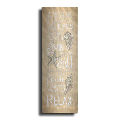 Luxe Metal Art 'Close Your Eyes' by Deb Strain, Metal Wall Art