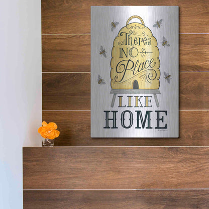 Luxe Metal Art 'There's No Place Like Home' by Deb Strain, Metal Wall Art,12x16
