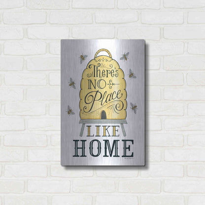 Luxe Metal Art 'There's No Place Like Home' by Deb Strain, Metal Wall Art,16x24