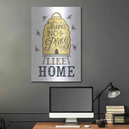 Luxe Metal Art 'There's No Place Like Home' by Deb Strain, Metal Wall Art,24x36