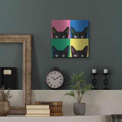 Luxe Metal Art 'Curiosity Pop' by Jon Bertelli, Metal Wall Art,12x12