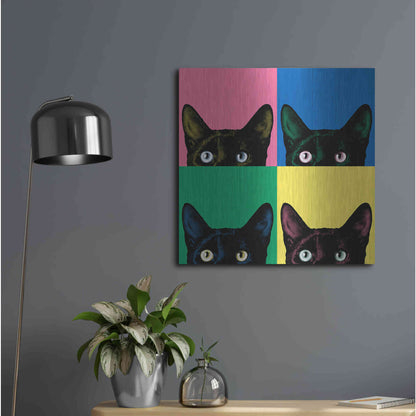 Luxe Metal Art 'Curiosity Pop' by Jon Bertelli, Metal Wall Art,24x24