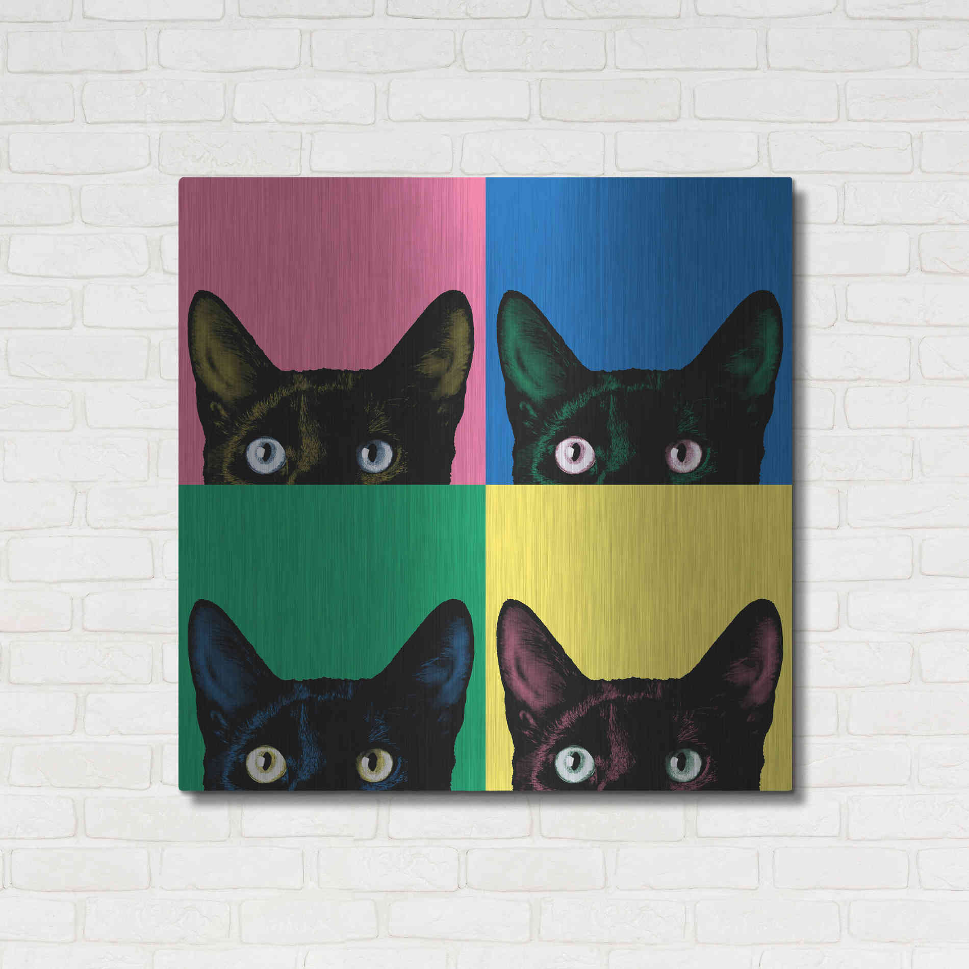 Luxe Metal Art 'Curiosity Pop' by Jon Bertelli, Metal Wall Art,36x36