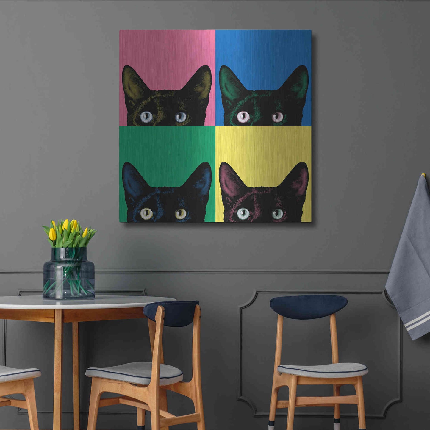 Luxe Metal Art 'Curiosity Pop' by Jon Bertelli, Metal Wall Art,36x36