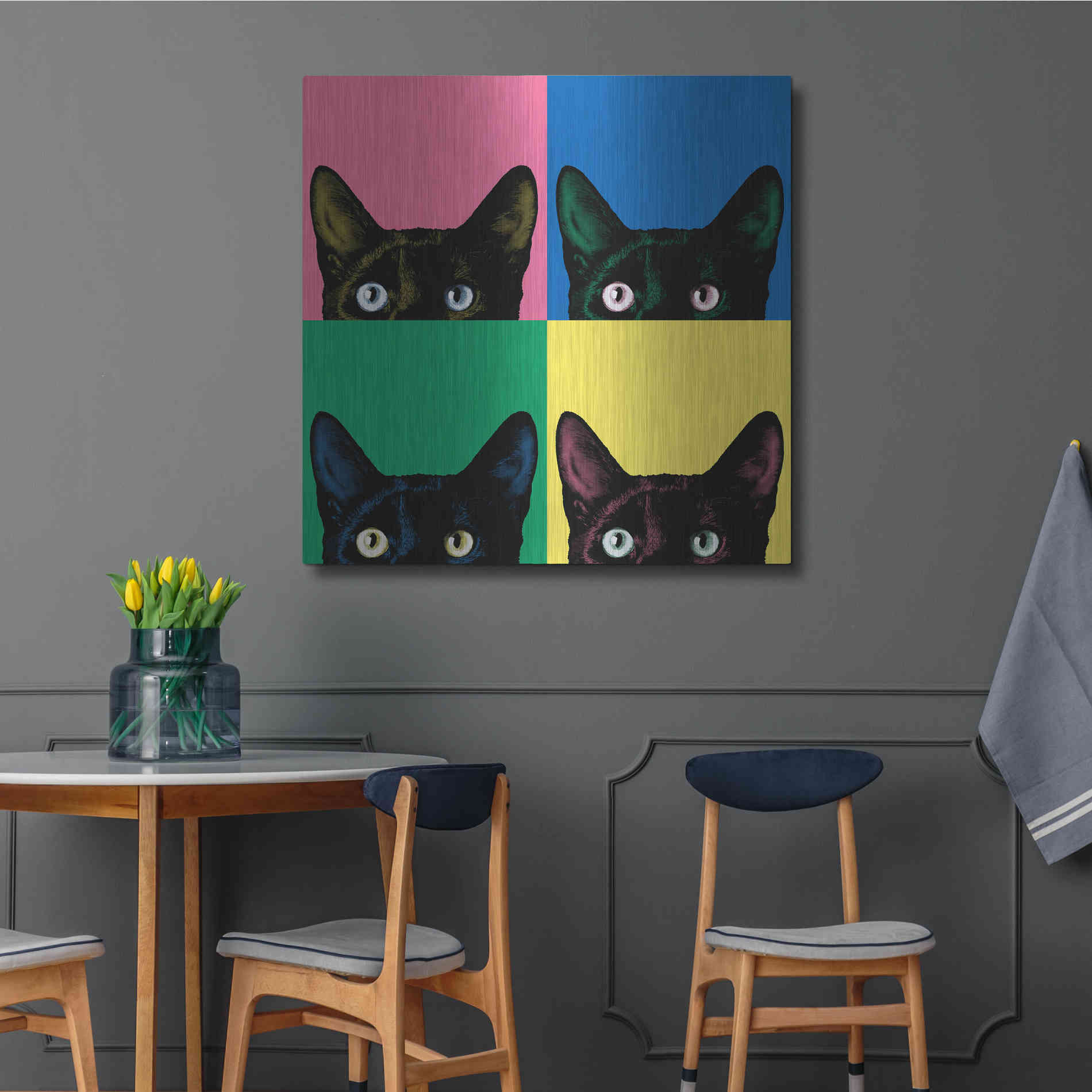 Luxe Metal Art 'Curiosity Pop' by Jon Bertelli, Metal Wall Art,36x36