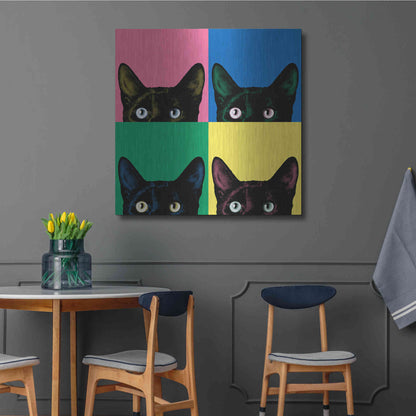 Luxe Metal Art 'Curiosity Pop' by Jon Bertelli, Metal Wall Art,36x36