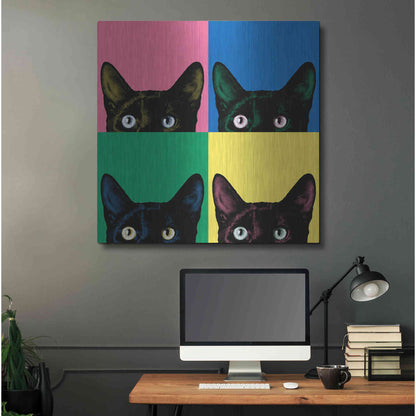 Luxe Metal Art 'Curiosity Pop' by Jon Bertelli, Metal Wall Art,36x36