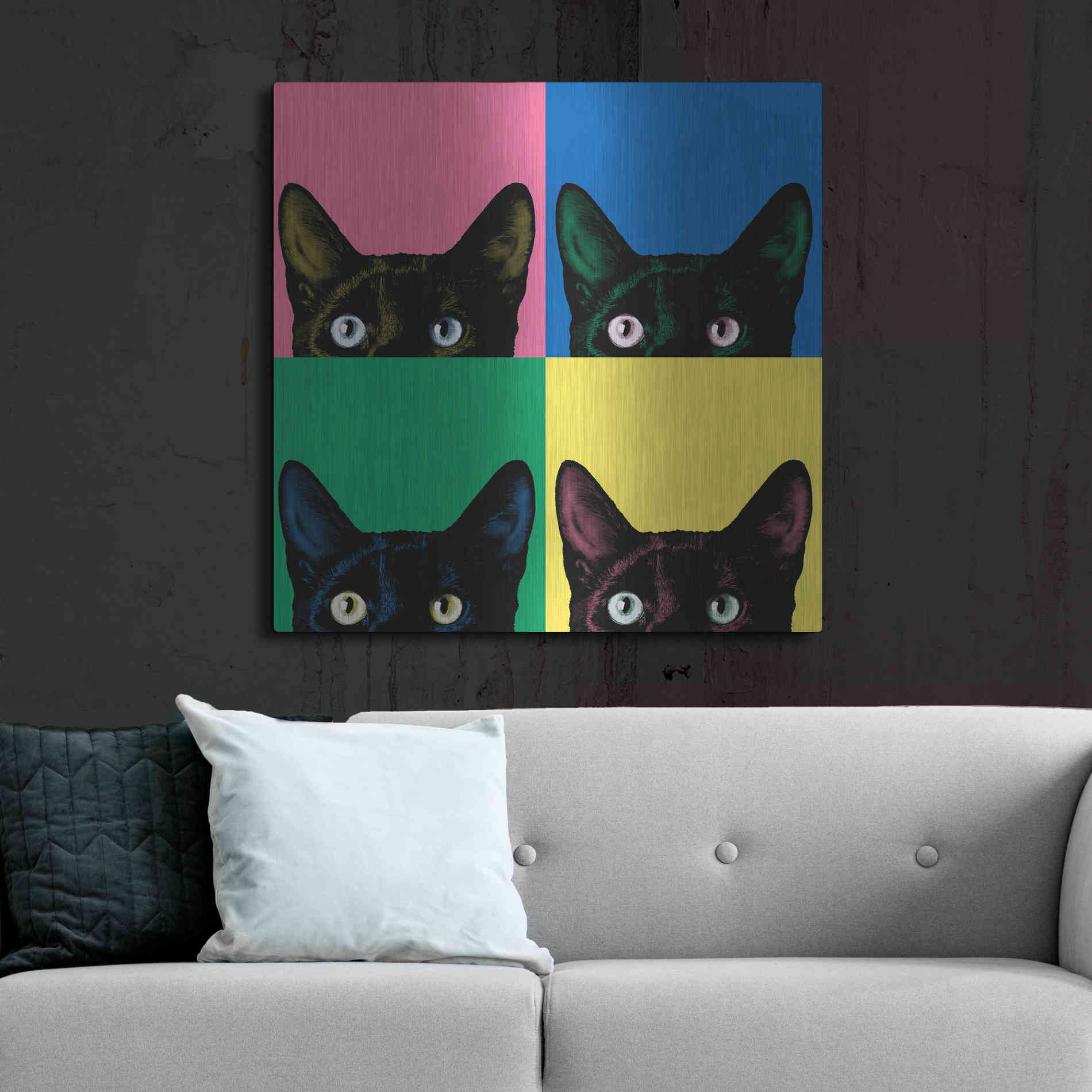 Luxe Metal Art 'Curiosity Pop' by Jon Bertelli, Metal Wall Art,36x36