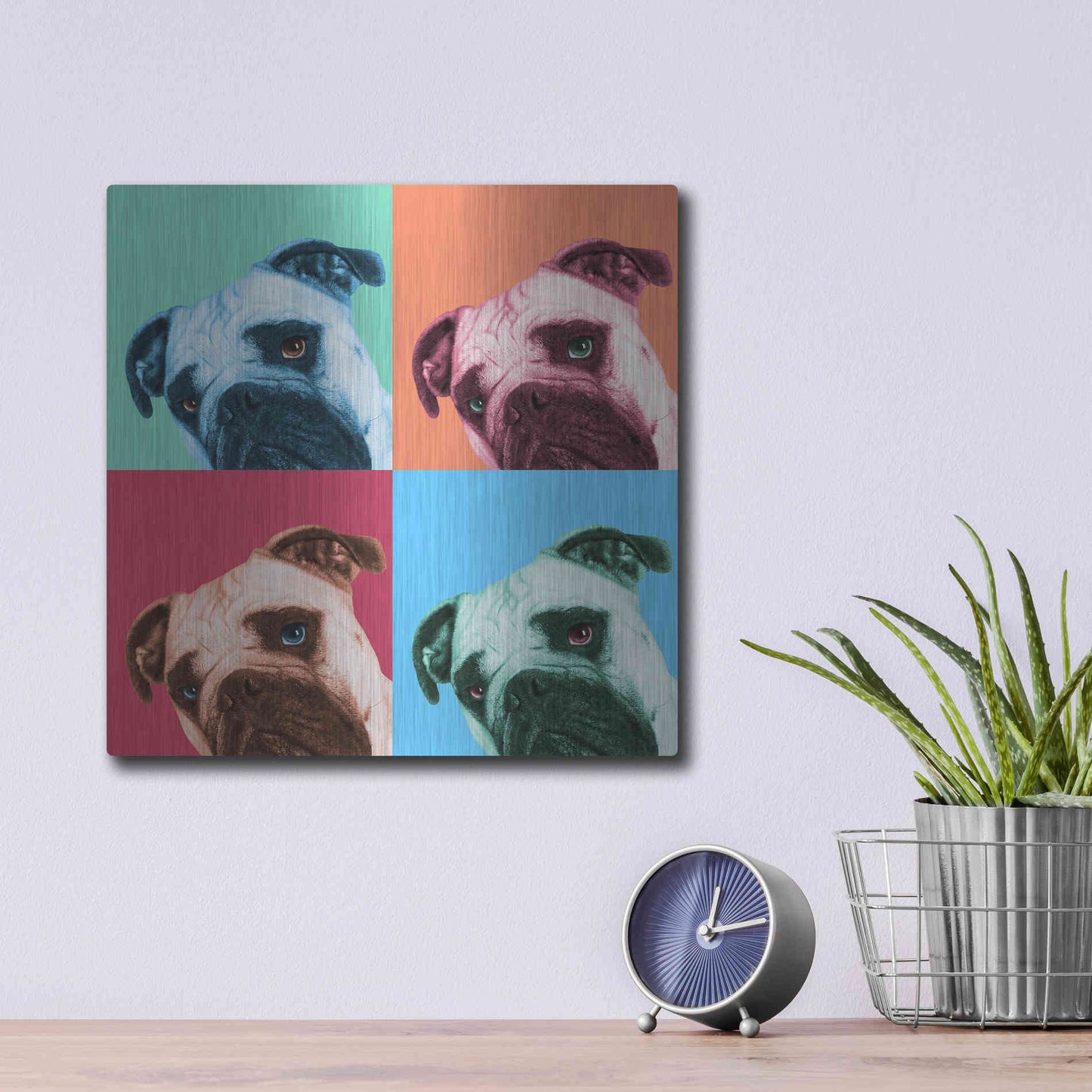 Luxe Metal Art 'Que Pasa Pop' by Jon Bertelli, Metal Wall Art,12x12