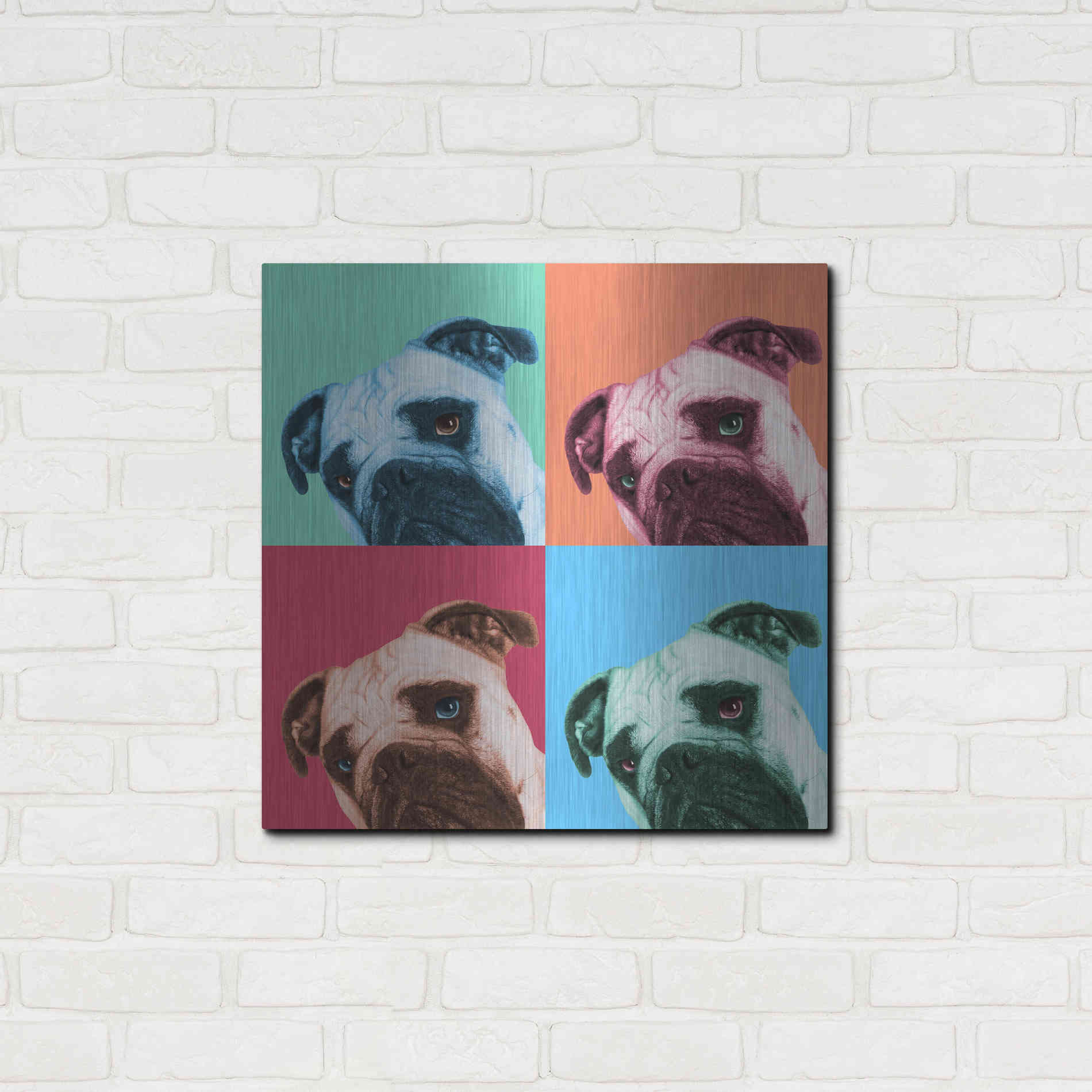 Luxe Metal Art 'Que Pasa Pop' by Jon Bertelli, Metal Wall Art,24x24