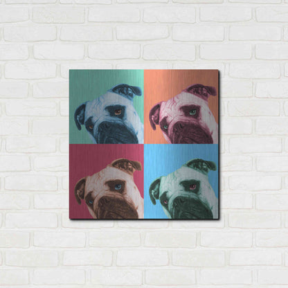 Luxe Metal Art 'Que Pasa Pop' by Jon Bertelli, Metal Wall Art,24x24