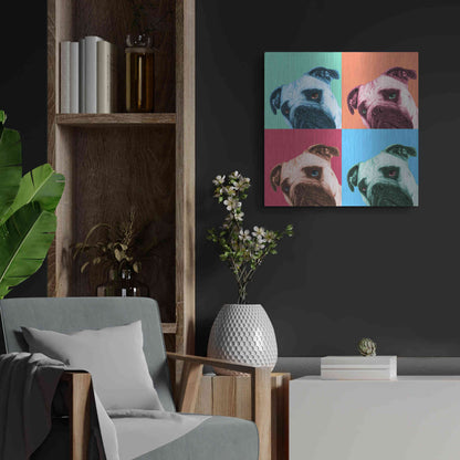 Luxe Metal Art 'Que Pasa Pop' by Jon Bertelli, Metal Wall Art,24x24