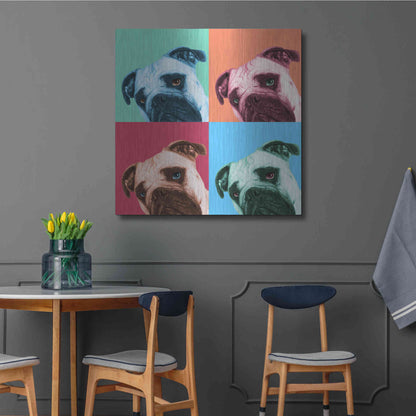 Luxe Metal Art 'Que Pasa Pop' by Jon Bertelli, Metal Wall Art,36x36