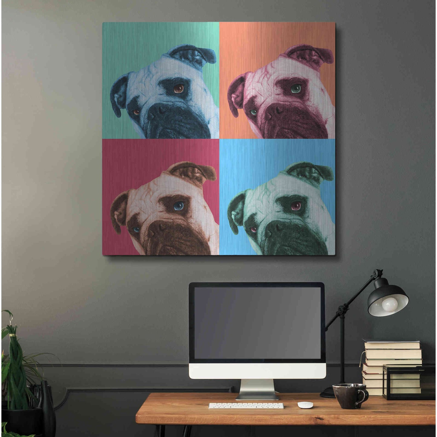 Luxe Metal Art 'Que Pasa Pop' by Jon Bertelli, Metal Wall Art,36x36