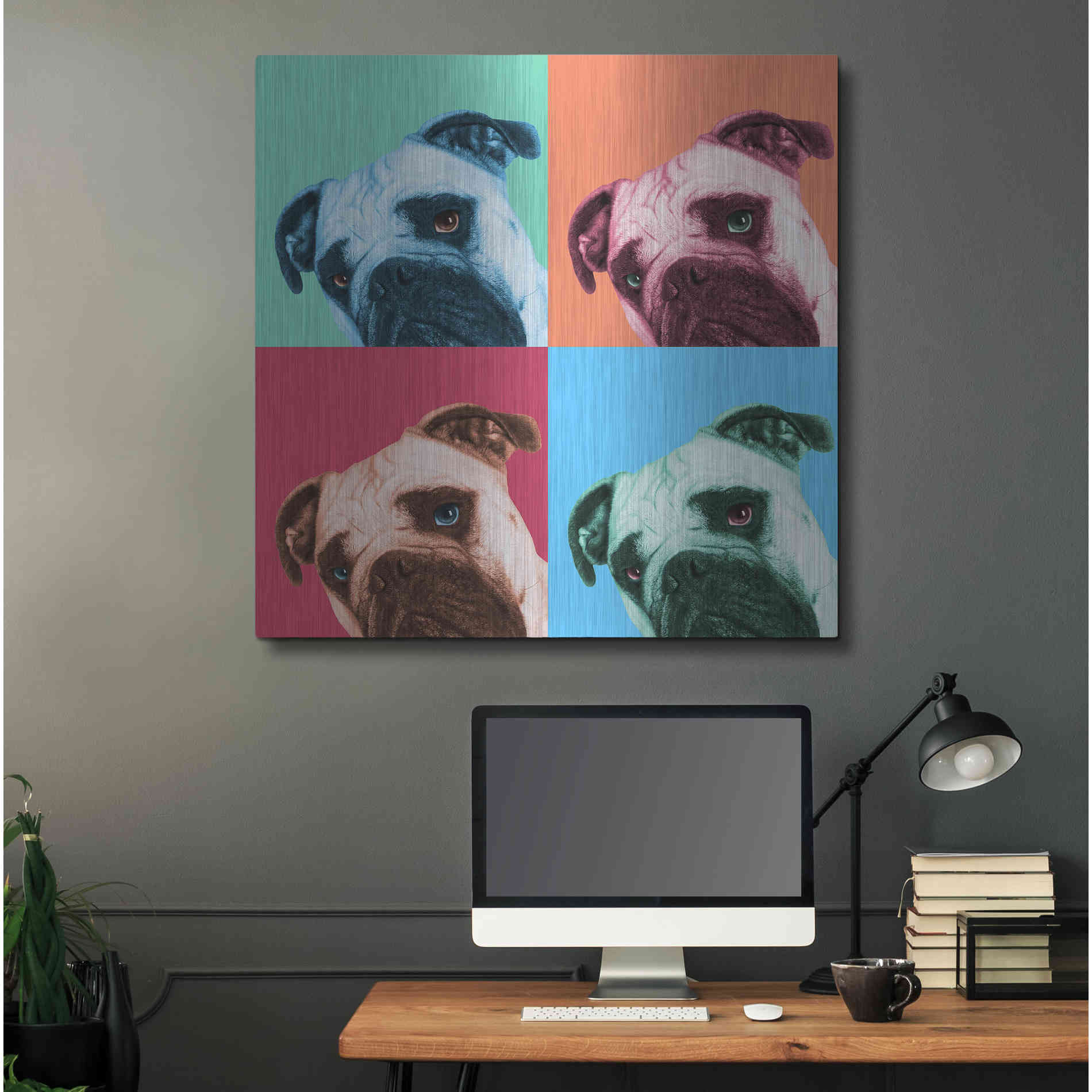 Luxe Metal Art 'Que Pasa Pop' by Jon Bertelli, Metal Wall Art,36x36