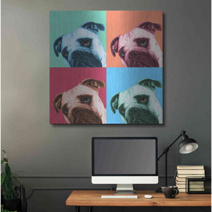 Luxe Metal Art 'Que Pasa Pop' by Jon Bertelli, Metal Wall Art,36x36