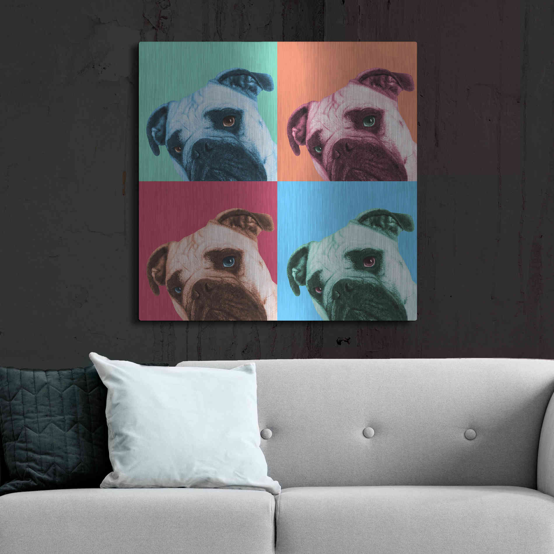 Luxe Metal Art 'Que Pasa Pop' by Jon Bertelli, Metal Wall Art,36x36