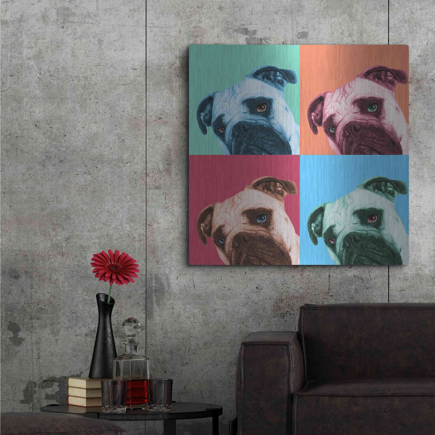Luxe Metal Art 'Que Pasa Pop' by Jon Bertelli, Metal Wall Art,36x36