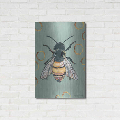 Luxe Metal Art 'Bee' by Jessica Mingo, Metal Wall Art,24x36